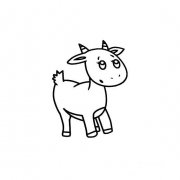 小山羊的简笔画法