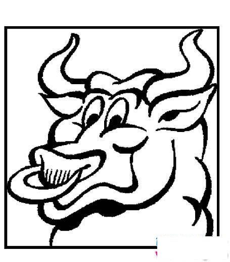 牛的头像简笔画