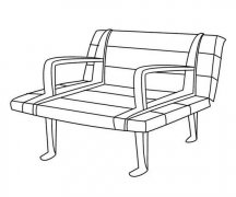 公园长椅简笔画