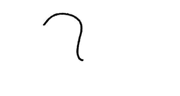 海鸥简笔画步骤1