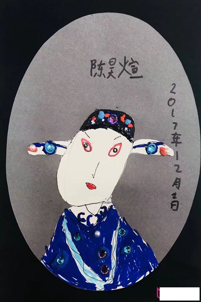 好看的儿童画作品,生旦与花旦