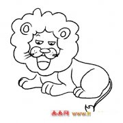 动物简笔画：可爱的狮子2