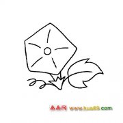 大笑的牵牛花│花卉简笔画