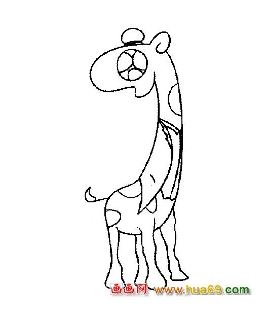 可爱的长颈鹿【简笔画】5