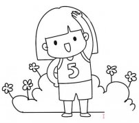 运动员做操的画法简单可爱_运动员简笔画图片