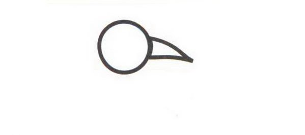 啄木鸟简笔画步骤一