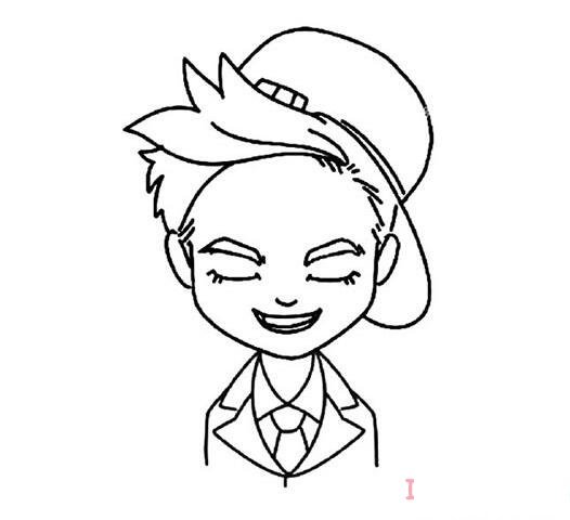 Q版鹿晗怎么画好看_鹿晗简笔画图片