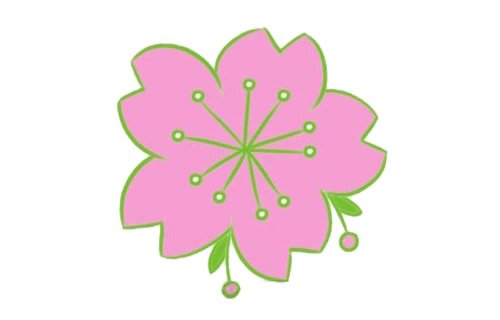 樱花简笔画完成图
