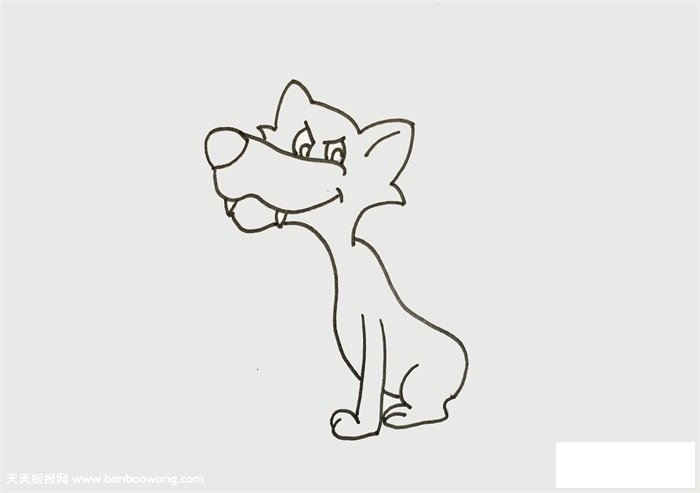 大灰狼怎么画