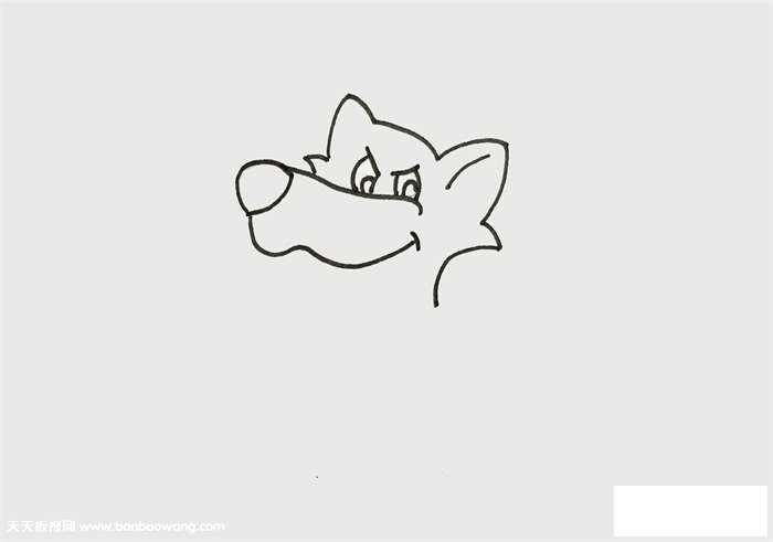 大灰狼怎么画