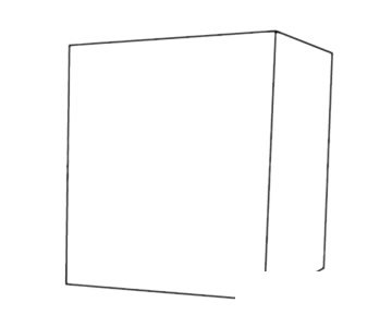 柜子简笔画图片步骤二