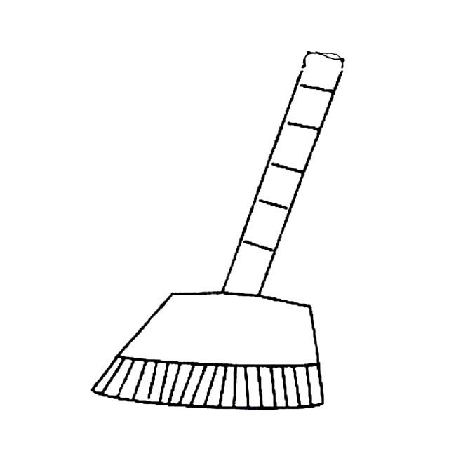 扫把物品简笔画步骤图片大全