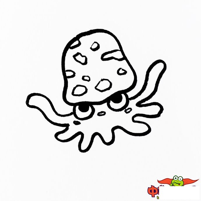 海底动物怎么画简笔画,海洋生物简笔画大全