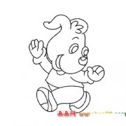 动物简笔画：卡通小狗5