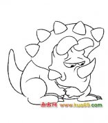 受委屈的恐龙简笔画
