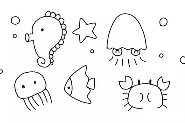 海底世界儿童简笔画
