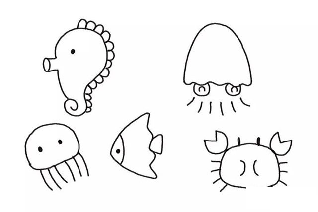 海底世界儿童简笔画