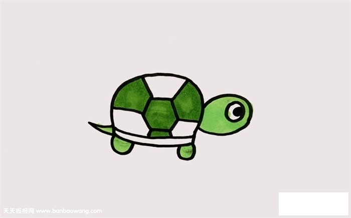 简单的乌龟怎么画,简单又可爱的小乌龟怎么画
