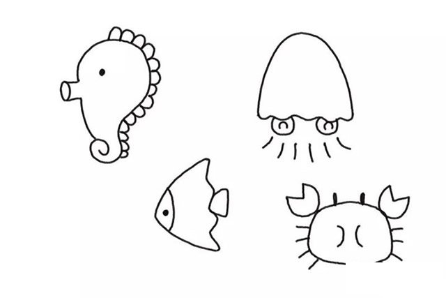 海底世界儿童简笔画