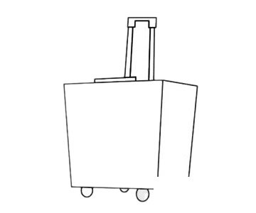 行李箱简笔画图片步骤三