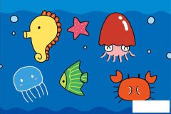 海底世界儿童简笔画彩色步骤图教程