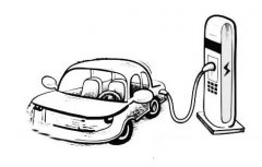正在充电的汽车简笔画图片