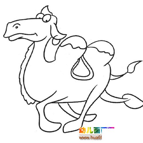 动物简笔画：奔跑的骆驼