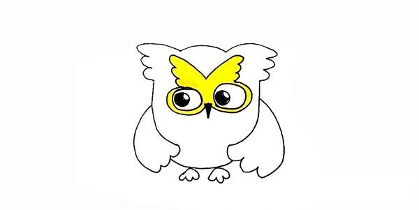可爱的猫头鹰简笔画
