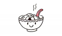 一步步学画一碗汤圆简笔画教程