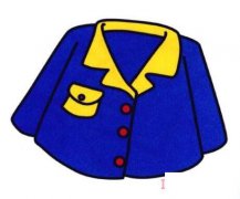 幼儿园蓝色衣服简笔画 涂色上衣怎么画简单