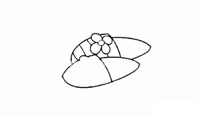 ​儿童学画粉色拖鞋简笔画步骤教程