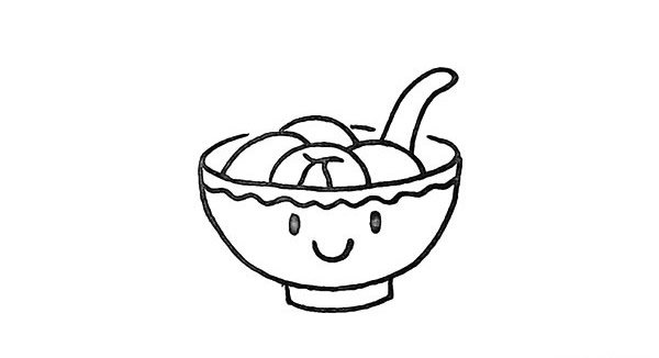汤圆简笔画