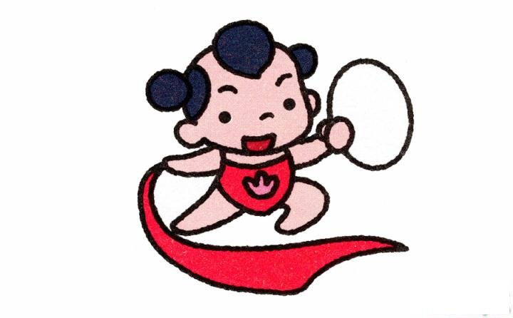 简笔画哪吒的具体步骤图示