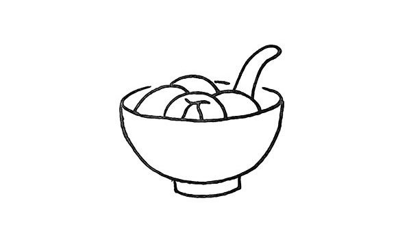 汤圆简笔画