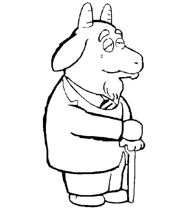 卡通老山羊动物简笔画步骤图片大全