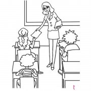 感恩老师简笔画