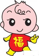 可爱的彩色福娃简笔画