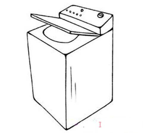 儿童洗机怎么画涂色 洗机简笔画图片