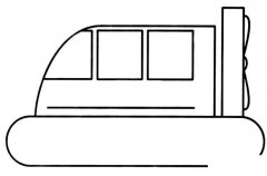 气垫船交通工具简笔画步骤图片大全