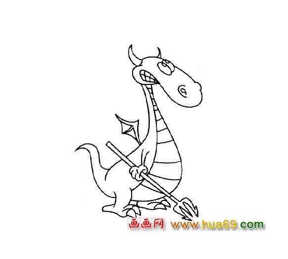 简笔画【凶恶的恐龙】4