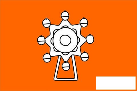 摩天轮简笔画图片