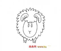 超萌的藏羚羊_动物简笔画