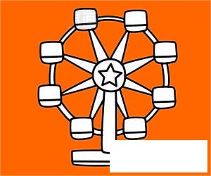 摩天轮简笔画图片