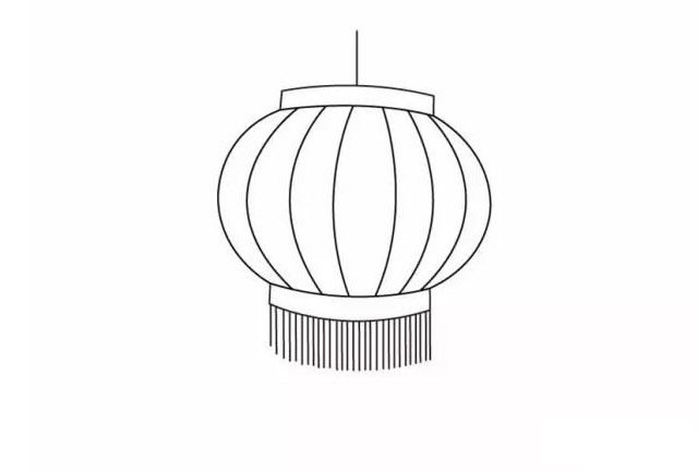 元宵节灯笼简笔画