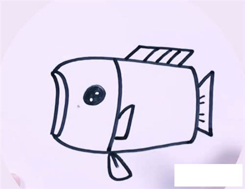 灯笼鱼简笔画图片