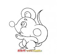 可爱的小老鼠【简笔画】1