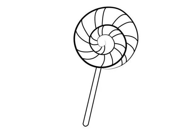 棒棒糖简笔画