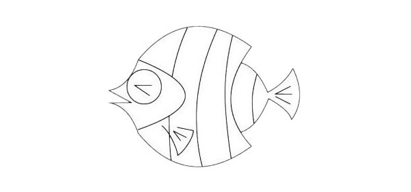 蝴蝶鱼简笔画图片