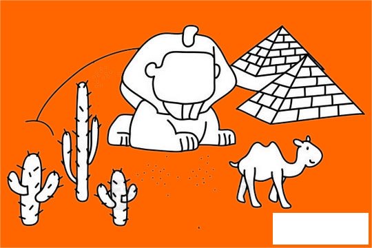 埃及金字塔简笔画图片