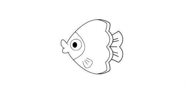 蝴蝶鱼简笔画图片